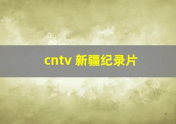 cntv 新疆纪录片